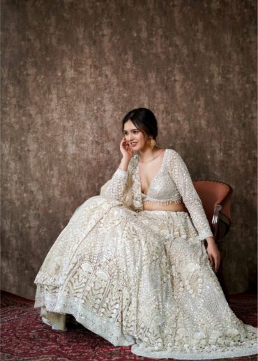IVORY DESIGNER BRIDAL LEHENGA