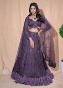 WINE BRIDAL LEHENGA