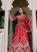 TOMATO RED BRIDAL LEHENGA