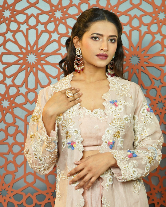 ONION PINK TISSUE JACKET SET