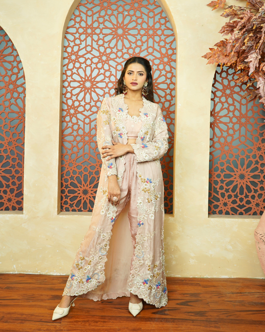 ONION PINK TISSUE JACKET SET