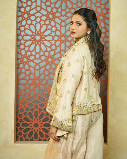 GOLDEN TISSUE JACKET SET
