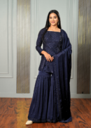 NAVY BLUE SHARARA SET