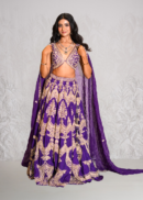 Royal purple bridal lehenga