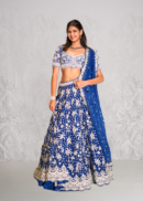 Ocean blue pearl lehenga set
