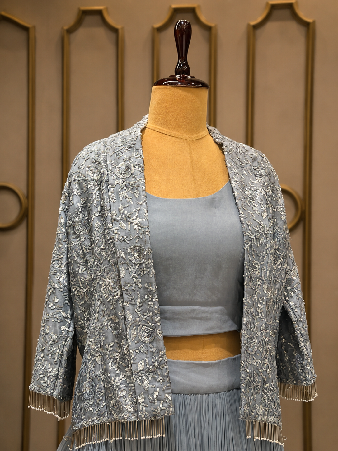 Celeste Frost Jacket Lehenga