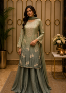 Straight Kurta Set with Skirt & Dupatta