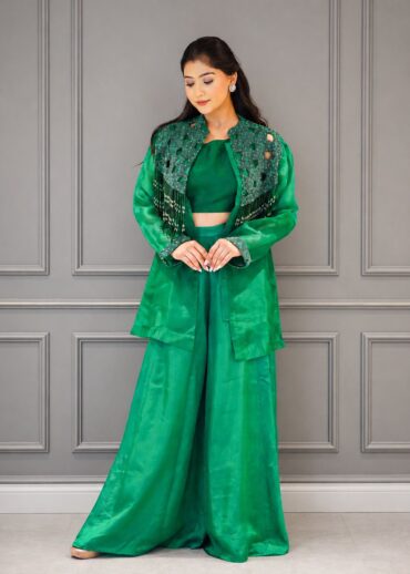 GREEN PALAZZO SET
